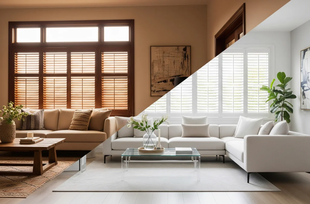 Warm Woods vs. Crisp Whites: Picking the Right Finish for Shutters.